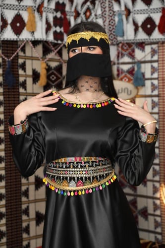 جلابية يوم التأسيس رمضانية ساتان تراثية