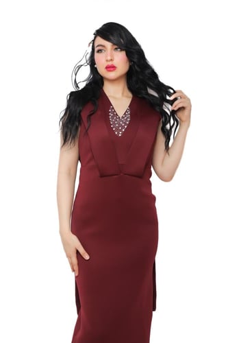 فستان ناعم قماش طبي لونين