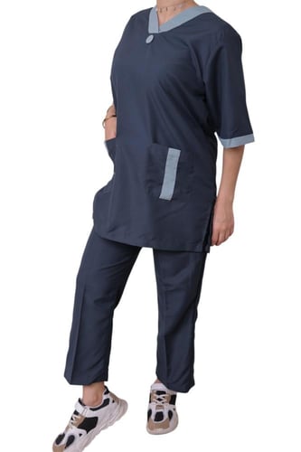 ملابس عاملات سادة قطعتين