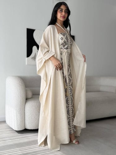 جلابية كشخة تصميم شرقي انيق 3 قطع