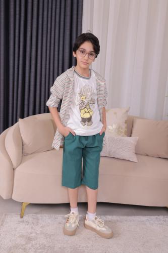 طقم ولادي شورت 3 قطع