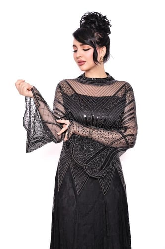 فستان سهرة فاخر بتصميم ملكي متوفر بثلاثة ألوان جذا...