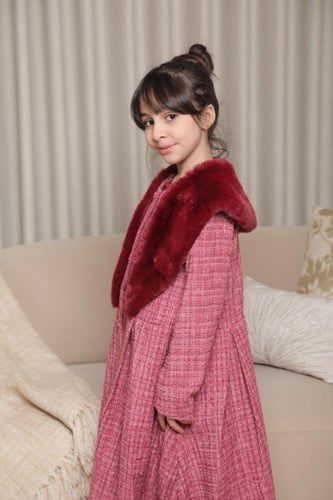 فستان بناتي شتوي فرو