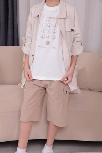 طقم ولادي بنطلون شورت 3 قطع