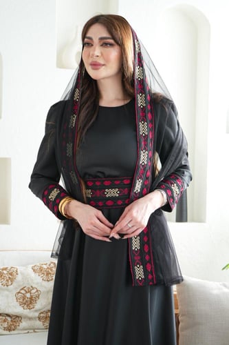 جلابية نسائي ميدي يوم التأسيس بتصميم تراثي أصيل