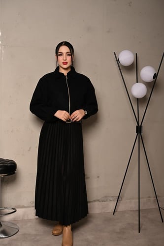 تنورة نسائي شتوي قطيفة بكسرات