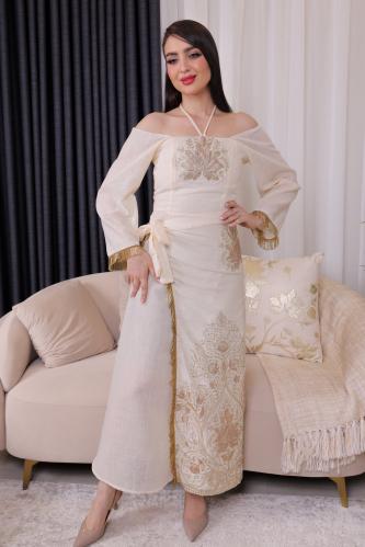 فستان انيق قطعتين تصميم اسيوي