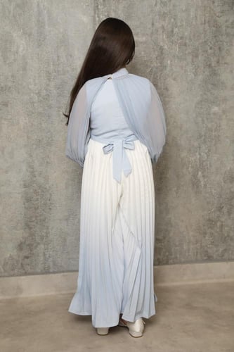 طقم بناتي فخم بتنورة كسرات