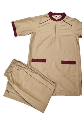 ملابس عاملات سادة قطعتين