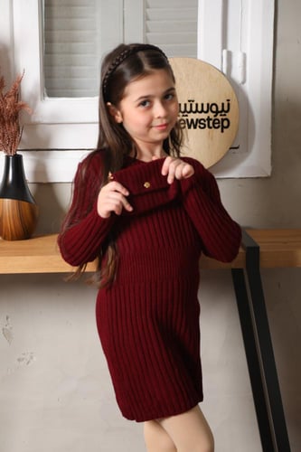 فستان بناتي شتوي فخم