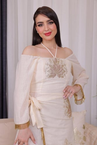 فستان انيق قطعتين تصميم اسيوي