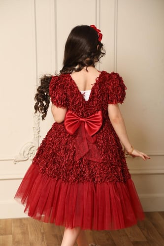 فستان بناتي لون بيج