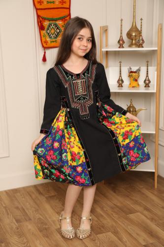 فستان يوم التأسيس بناتي فخم تراثي