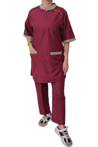 ملابس عاملات سادة قطعتين