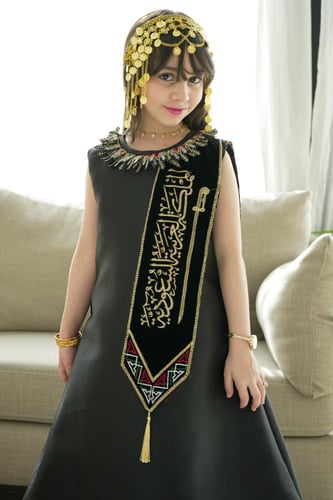 جلابية بناتي يوم التأسيس بتصميم تراثي أصيل