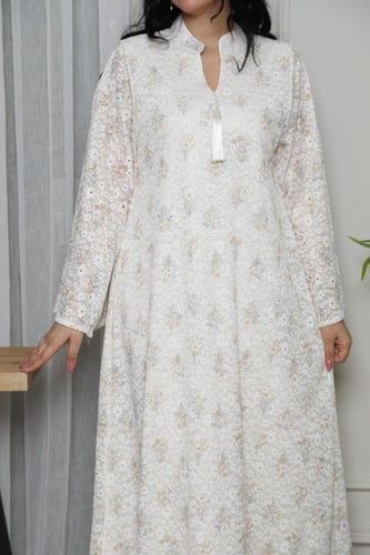 جلابية رمضانية واسعة مشجرة