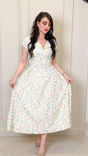 جلابية ميدي أنيق بطابع كلاسيكي مطرز