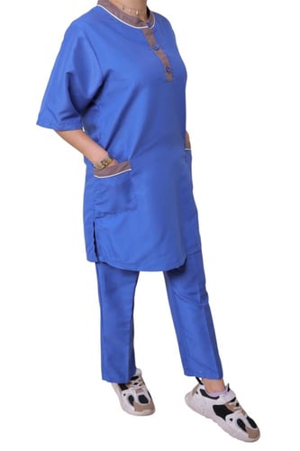 ملابس عاملات سادة قطعتين