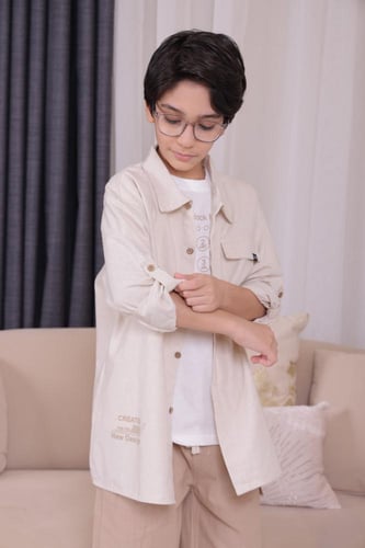 طقم ولادي بنطلون شورت 3 قطع