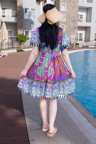 قبعة قش لف لحماية من الشمس بتصميم صيفي