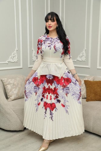 فستان العيد تل ناعم سكري بليسيه