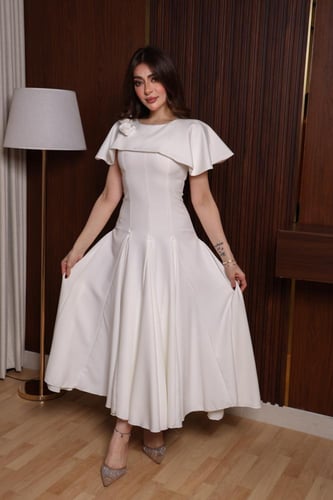 فستان العيد قصة واسعة مع كاب كت