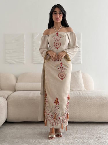 جلابية نسائي اكمام كت بتصميم انيق