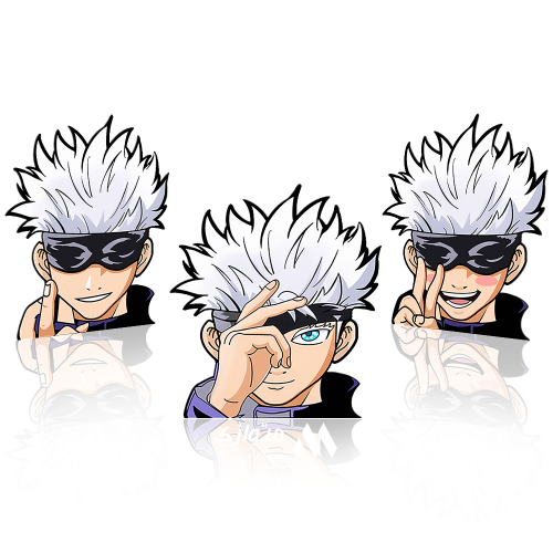 ستيكر 3D متحرك - غوجو ساتورو من أنمي جوجيتسو كايسي...