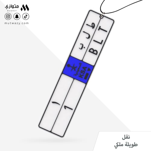 تعليقة بشكل لوحة سيارة طويلة مع تخصيص الحروف والأر...