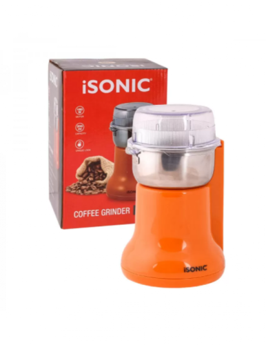 ايسونيك مطحنة للقهوة والطعام - برتقالي وفضي - 180...