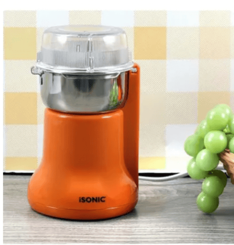 ايسونيك مطحنة للقهوة والطعام - برتقالي وفضي - 180...