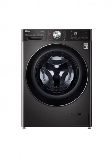 ال جي غسالة تعبئة أمامية، غسيل 12 كيلو، تجفيف 8 كي...