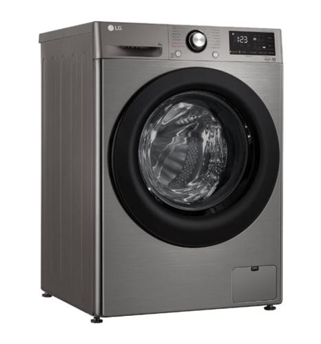 إل جى غسالة منزلية أتوماتيك تعبئة أمامية، 9 كجم، ت...