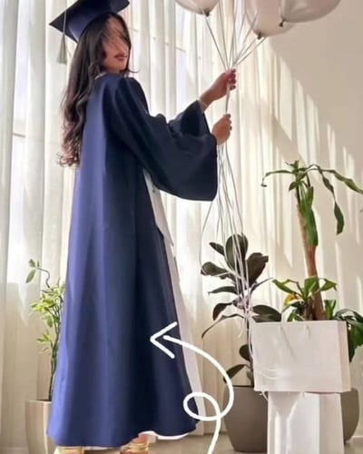 عبايه تخرج لون كحلي