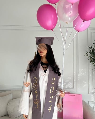 عباية تخرج 2024 الأكثر طلبا مكونه من وشاح تخرج و ع...