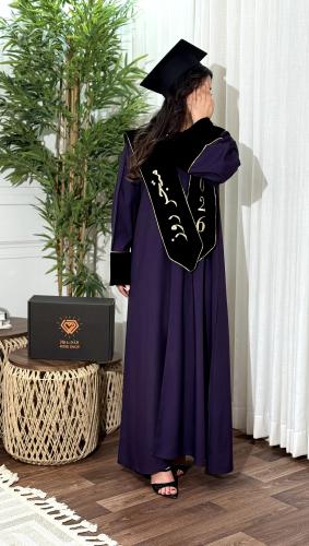 عبايه تخرج 2026 - ليلكي غامق
