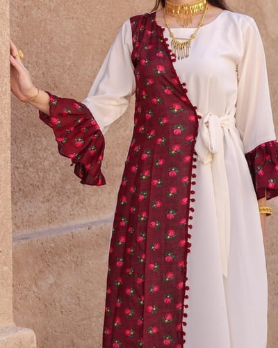 جلابيه نسائي معا شال شالكي