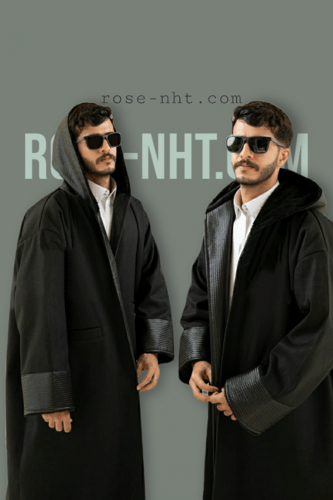 فروه قماش جوخ مع جلد على الاطراف رجالي