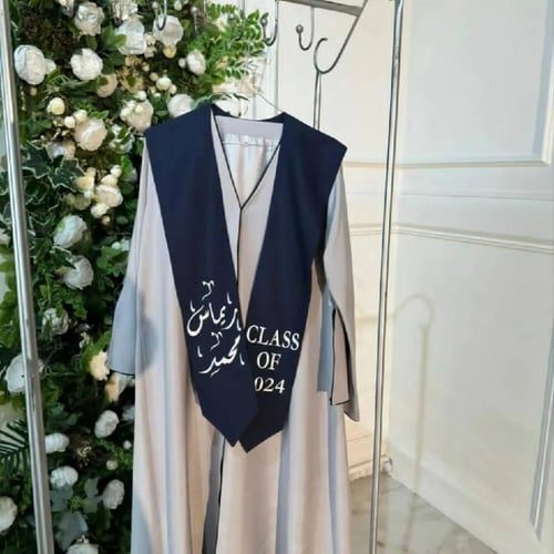 عباية تخرج 2024 الأكثر طلبا مكونه من وشاح تخرج و ع...