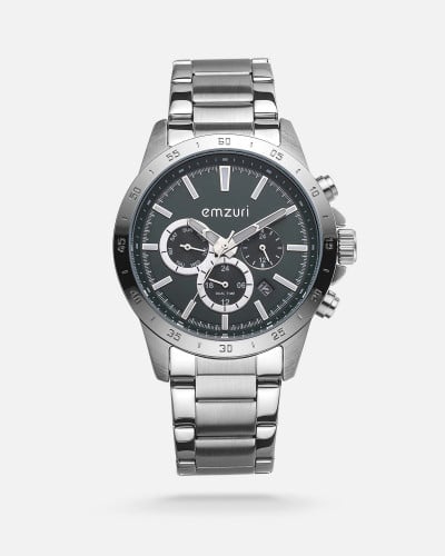 ساعة إمزوري الرجالية ستيل بلون فضي