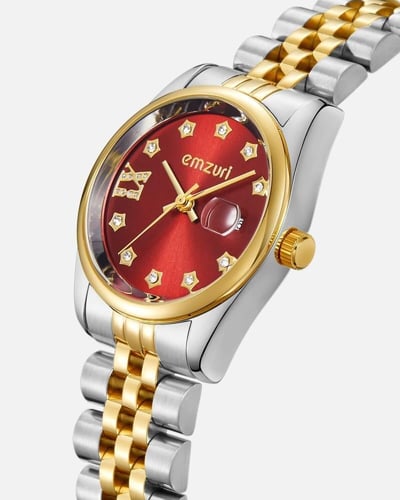 ساعة نسائية من ايمزوري بلون ذهبي وفضي