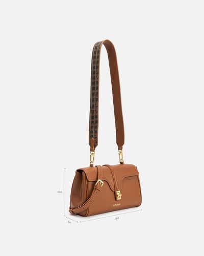 شنطة نسائية أنيقة بلون بني من امزوري