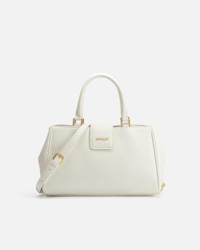 شنطة نسائية أنيقة بلون أبيض من امزوري