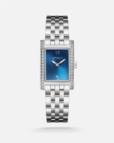 ساعة نسائية إمزوري باللون الفضي