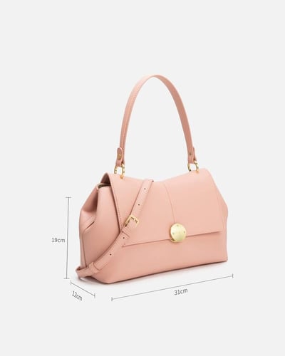 شنطة نسائية راقية بلون وردي من امزوري