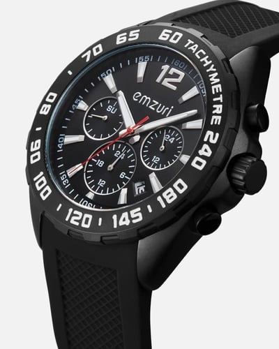 ساعة رجالية من امزوري بلون أسود
