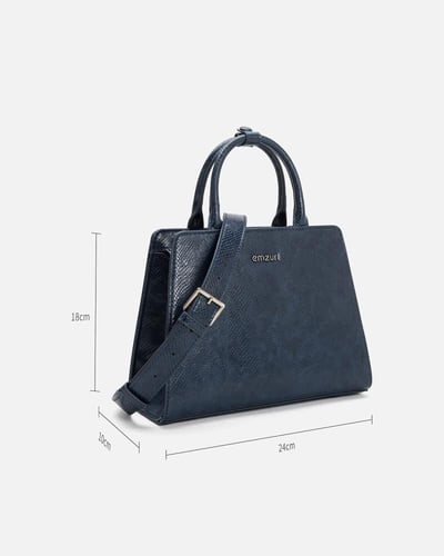 شنطة نسائية كلاسيك بلون أزرق من امزوري