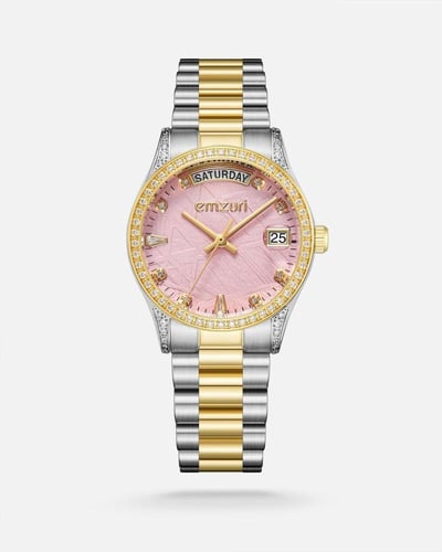 ساعة نسائية من امزوري بلون ذهبي وفضي