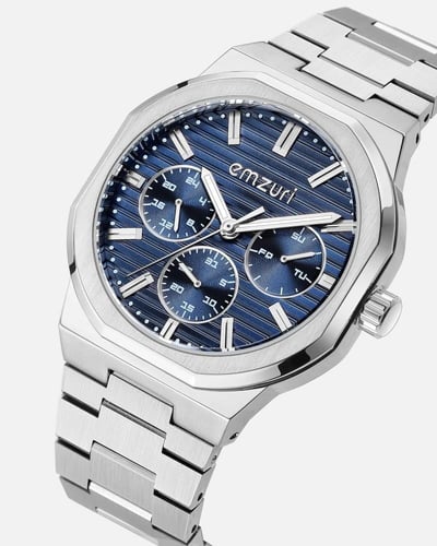 ساعة رجالية من ايمزوري بلون فضي