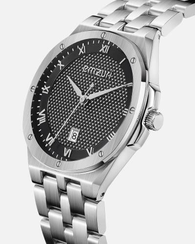 ساعة رجالية من ايمزوري بلون فضي